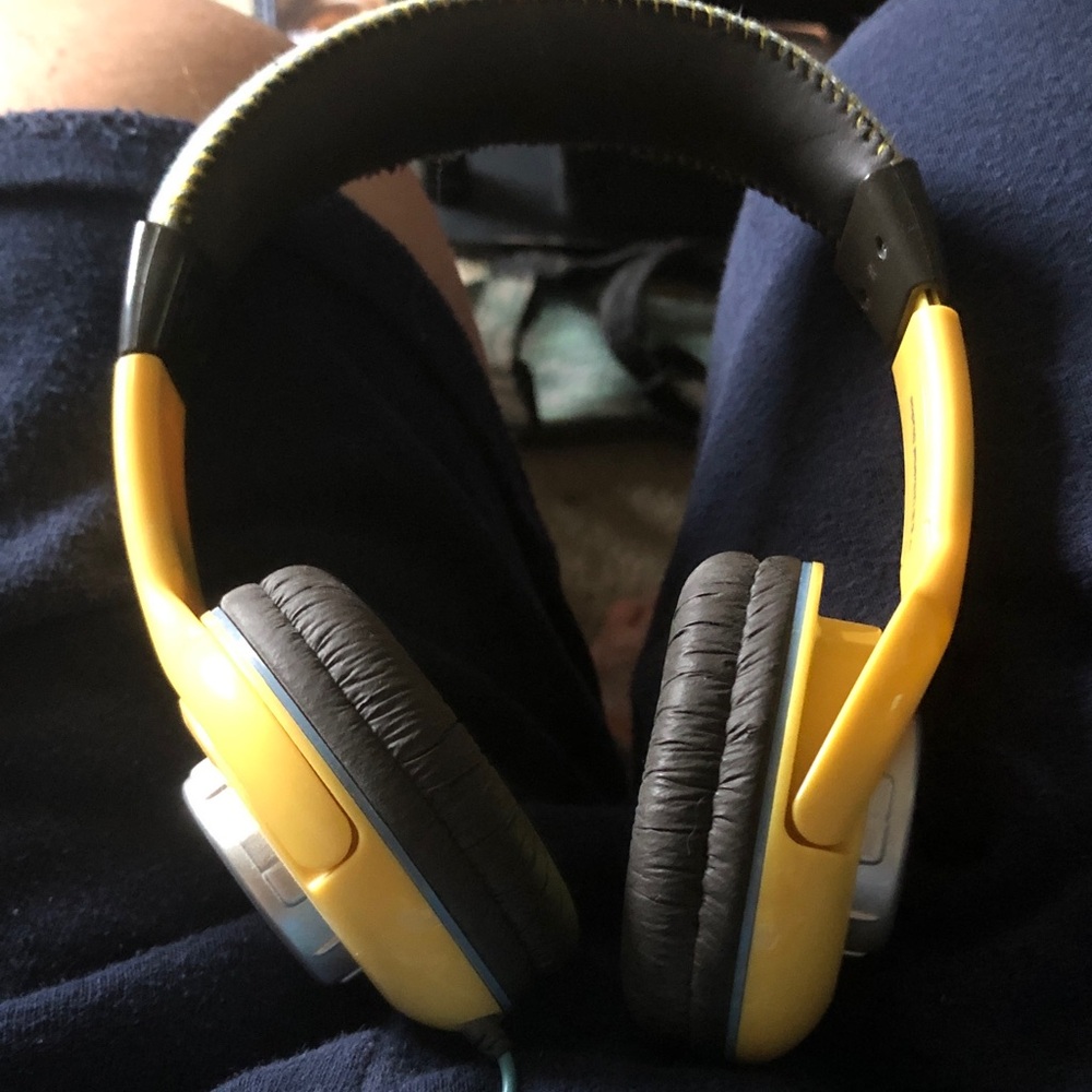 Yellow On-Ear Headphones - Wired Stereo Headset